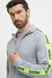 HUGO BOSS pamut pulóver otthoni viseletre szürke, nyomott mintás - szürke S - answear - 33 990 Ft