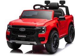 Beneo Elektromos játékautó FORD Ranger 12V, piros, Bőrülés, 2, 4 GHz-es távirányító, Bluetooth / USB bemenet, Lengéscsillapított felfüggesztés, 12V akkumulátor, Műanyag kerekek, 2x30 W MOTOR, EREDETI licenc