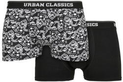 Urban Classics Boxerii pentru bărbați (set de 2 perechi) URBAN CLASSICS - Organic - TB4416 - detail aop+black