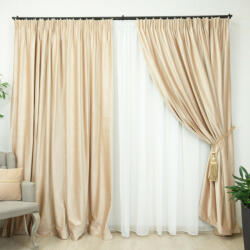 Hiko Set 2 draperii Hiko COMFY catifea crem, cu rejansa (10013417)