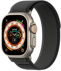 Dux Ducis Sport Velcro óraszíj Apple Watch 1/2/3/4/5/6/7/8/9/SE/Ultra, 42/44/45/49mm óraszíj, fekete-szürke