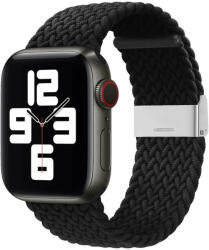 óraszíj Fabric Band Apple Watch 2/3/4/5/6/7/8/9/SE/Ultra, 42/44/45/49mm szövet óraszíj, fekete