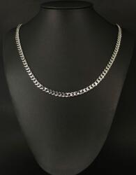 Elegance nemesacél nyaklánc csiszolt szemekkel ezüst fazonban 50 cm - 60 cm hosszúságban választható 5 mm (NYA - 4587878)