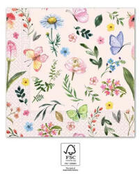 Procos Pink Butterfly, Pillangó szalvéta 20 db-os, 33x33 cm FSC (PNN94875)