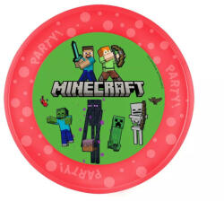  Minecraft micro prémium műanyag tányér 21 cm (PNN95820) - oliviashop