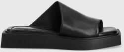 Vagabond Shoemakers bőr papucs Evy fekete, női, platformos - fekete Női 39
