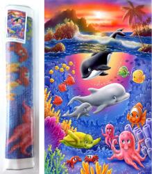 NORIMPEX - Puzzle Pictură cu diamant: Lumea sub apă 80x40cm - 1 - 39 piese