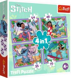 Trefl - Puzzle 4v1 Lilo and Stitch’s Crazy Day - 1 - 39 piese