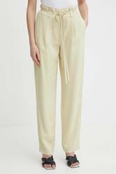 Calvin Klein Jeans nadrág női, zöld, magas derekú széles - zöld M - answear - 46 990 Ft