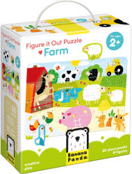 BANANA PANDA Puzzle educativ Banana Panda Descopera animalele de la Ferma 20 piese (BP49032_Initiala) Puzzle