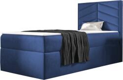 Miló Bútor St7 boxspring ágy, kék, jobbos (100 cm) - sprintbutor