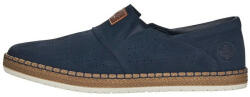 RIEKER Pantofi barbati, Rieker, B5256-14-Albastru-Inchis, casual, piele naturala, perforati, cu talpa joasa, albastru inchis (Marime: 41)