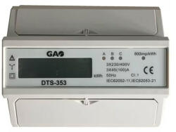 GAO - Fogyasztásmérő, moduláris, 3 fázisú, 100A, 7KE, 5257H
