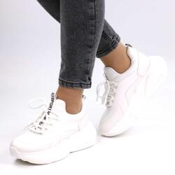 Zibra Sneakers casual de dama , cu talpa voluminoasa H006-WHITE (H006-WHITE)