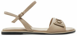 Calvin Klein Sandale Calvin Klein Flat Sandal Relock Lth HW0HW01942 Stony Beige ACE