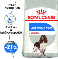 Royal Canin MEDIUM LIGHT WERIGHT CARE - száraztáp hízásra hajlamos, közepes testű felnőtt kutyáknak 12kg