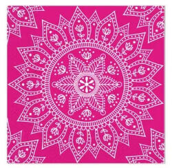 Procos Mandala Fuchsia White szalvéta 20 db-os, 33x33 cm FSC (PNN96403)
