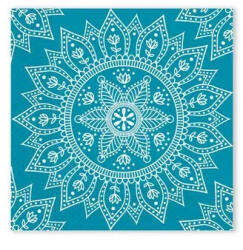 Procos Mandala Petrol White szalvéta 20 db-os, 33x33 cm FSC (PNN96634) - kidsfashion