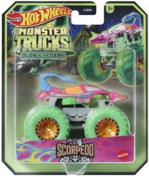 Mattel Hot Wheels Monster Truck Glow In The Dark Masinuta Scorpedo Scara 1: 64 (MTHCB50_HWC83) - etoys