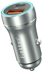 Earldom Зарядно устройство за кола Earldom ES-CC29, 30W, USB QC3.0, PD, Сребрист - 40350