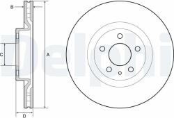 DELPHI Disc frana DELPHI BG4654C - piesa-auto