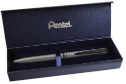 Pentel Rollertoll, PENTEL EnerGel prémium matt ezüst, fém 0, 35 mm, rotációs, kék tinta