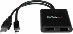 StarTech - Mini DisplayPort to DisplayPort Multi-Monitor Splitter - 2-Port MST Hub (MSTMDP122DP) (MSTMDP122DP)