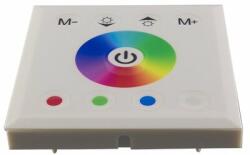 Optonica LED Szalag dimmer, RGB szalaghoz, fali, fehér üvegpanel, érintő vezérléssel (AC6319) (AC6319)