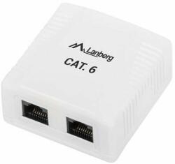 Lanberg UTP Data Box 2-port RJ45 unshielded cat. 6 (OU6-0002-W) (OU6-0002-W)
