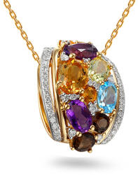 Heratis Forever Luana arany medál gyémántokkal és drágakövekkel IZBR284P