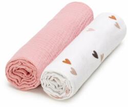 T-Tomi BIO Muslin Diapers scutece textile Love 65 x 65 cm 2 buc