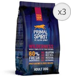 PRIMAL Spirit szárazeledel felnőtt kutyáknak, promóciós szett 3 zacskó x 1kg