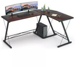 Hoppline L alakú irodai asztal sötétbarna