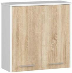 Cabinet de baie superioară P60_60 #white-sonoma stejar (OP0LLAZW60DABBIA)