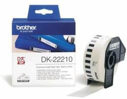 Brother Etichetă Brother dk22210, bandă de hârtie albă pe negru în rolă 29mm, 29mm x 30, 48m DK22210 (DK22210)