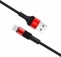 BOROFONE BX21 USB-A apa - USB-C apa 3.0 Adat és töltő kábel - Fekete (1m) (BX21 PIROS)