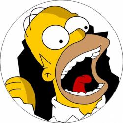 Pictu Hap Ehető papír Homer Simpson 19, 5 cm - Pictu Hap (pic9000625_kruh)