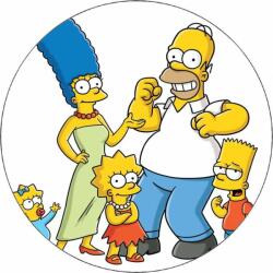 Pictu Hap Ehető papír Simpson család fehér alapon 19, 5 cm - Pictu Hap (pic9000624_kruh)