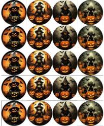 PICTURE Ehető papír a muffinok kivágásához Halloween boszorkány mix 5cm - PICTURE (pic087)