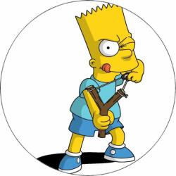 Pictu Hap Ehető papír Bart Simpson szárnyas 19, 5 cm - Pictu Hap (pic9000626_kruh)
