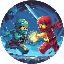 Pictu Hap Ehető papír Ninjago űrkék háttérrel 19, 5 cm - Pictu Hap (pic9000172_kruh)