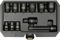 TOYA YT-10255 Gépi dugókulcs készlet 11 részes 1/2" 10-27 mm CrMo (YT-10255)