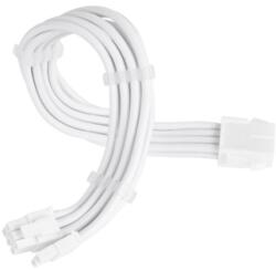 SilverStone Cablu prelungitor Silverstone 8-pini (6+2-pini) PCIe, 16 AWG, 30cm, cleme incluse, White, SST-PP07E-PCI8W-V2