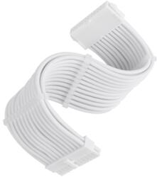 SilverStone Cablu prelungitor Silverstone 24 pini ATX, 16 AWG, 30cm, cleme incluse, White, SST-PP07E-MBW-V2