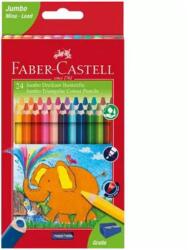 Faber-Castell Faber-Castell: Jumbo 24db-os háromszögletű színes ceruza szett hegyezővel (116524) - innotechshop
