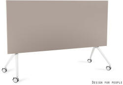 UNIQUE Carl görgős asztal, 150x80 cm, bézs