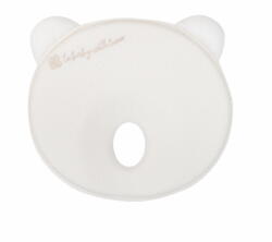 KikkaBoo párna - laposfejűség elleni memóriahabos ergonomikus Airknit maci fehér - patikamra