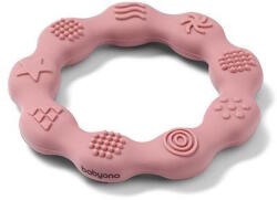 BabyOno rágóka - RING szilikon gyűrű rózsaszín 825/02 - patikamra
