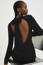 ANSWEAR rochie culoarea negru, mini, drept BBYH-SUD03H_99X