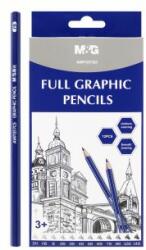 M&G Creion grafit M& G toate duritățile de la 2H la 14B - set de 12 buc